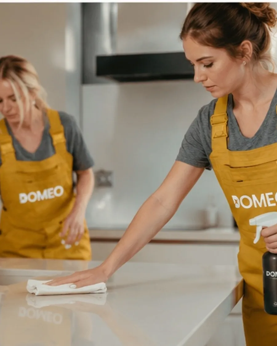 Intervenante DOMÉO lors d'une prestation de ménage à domicile à Paris